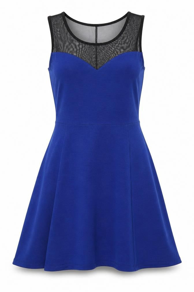 H&M Womens Blue   Fit & Flare  Size M