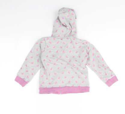 mamas & papas Girls Grey Spotted  Jacket  Size 3 Years  - rabbit