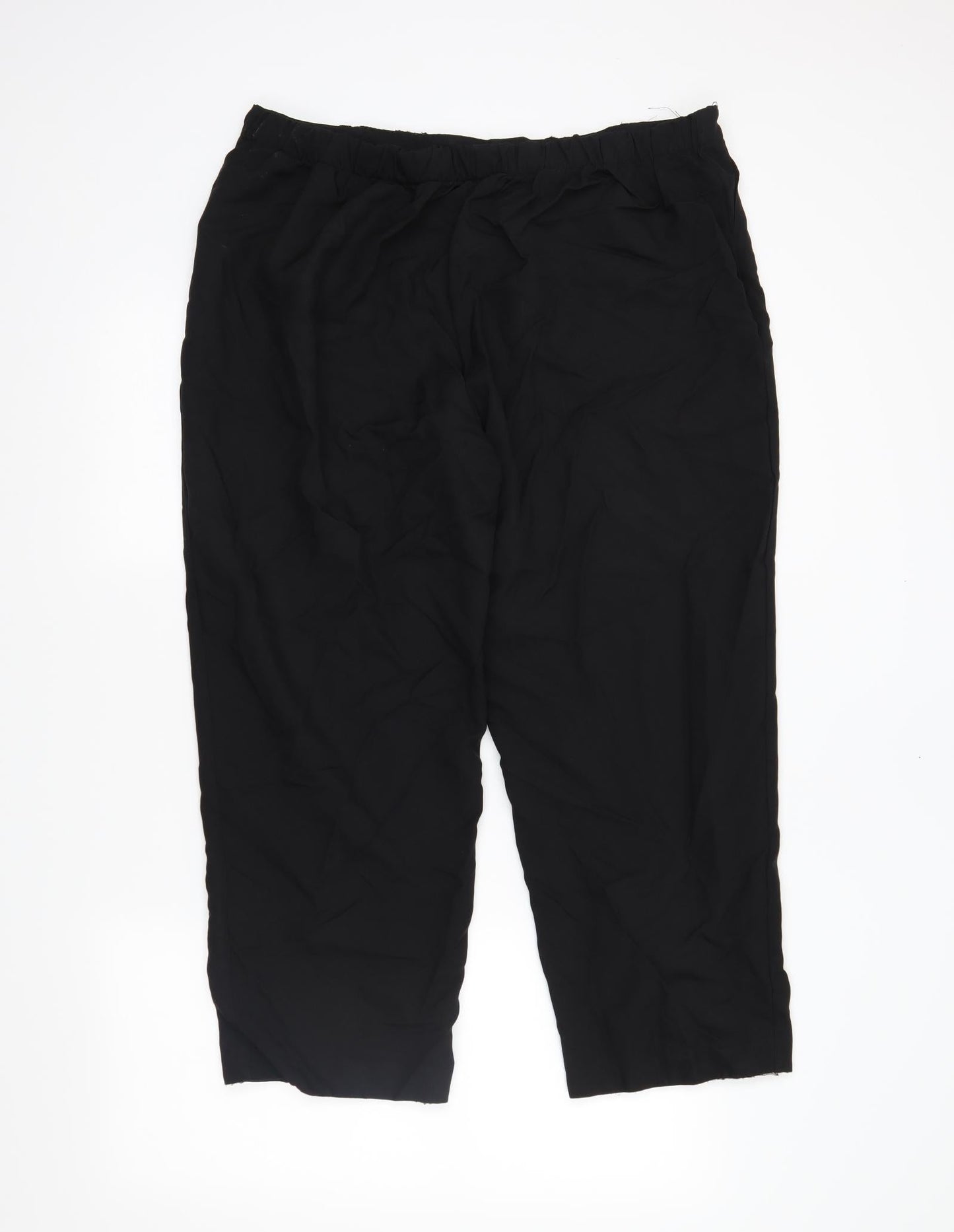 Womens UK Size 20 Preworn Regular Fit  Black Trousers