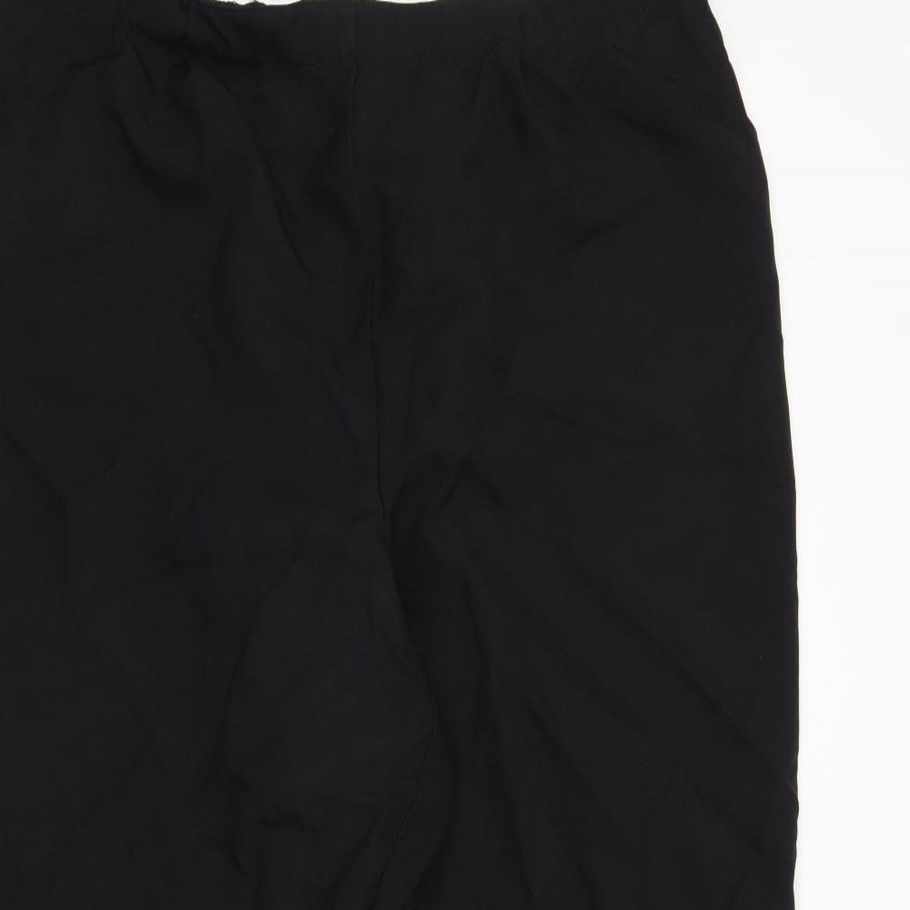 Womens UK Size 20 Preworn Regular Fit  Black Trousers