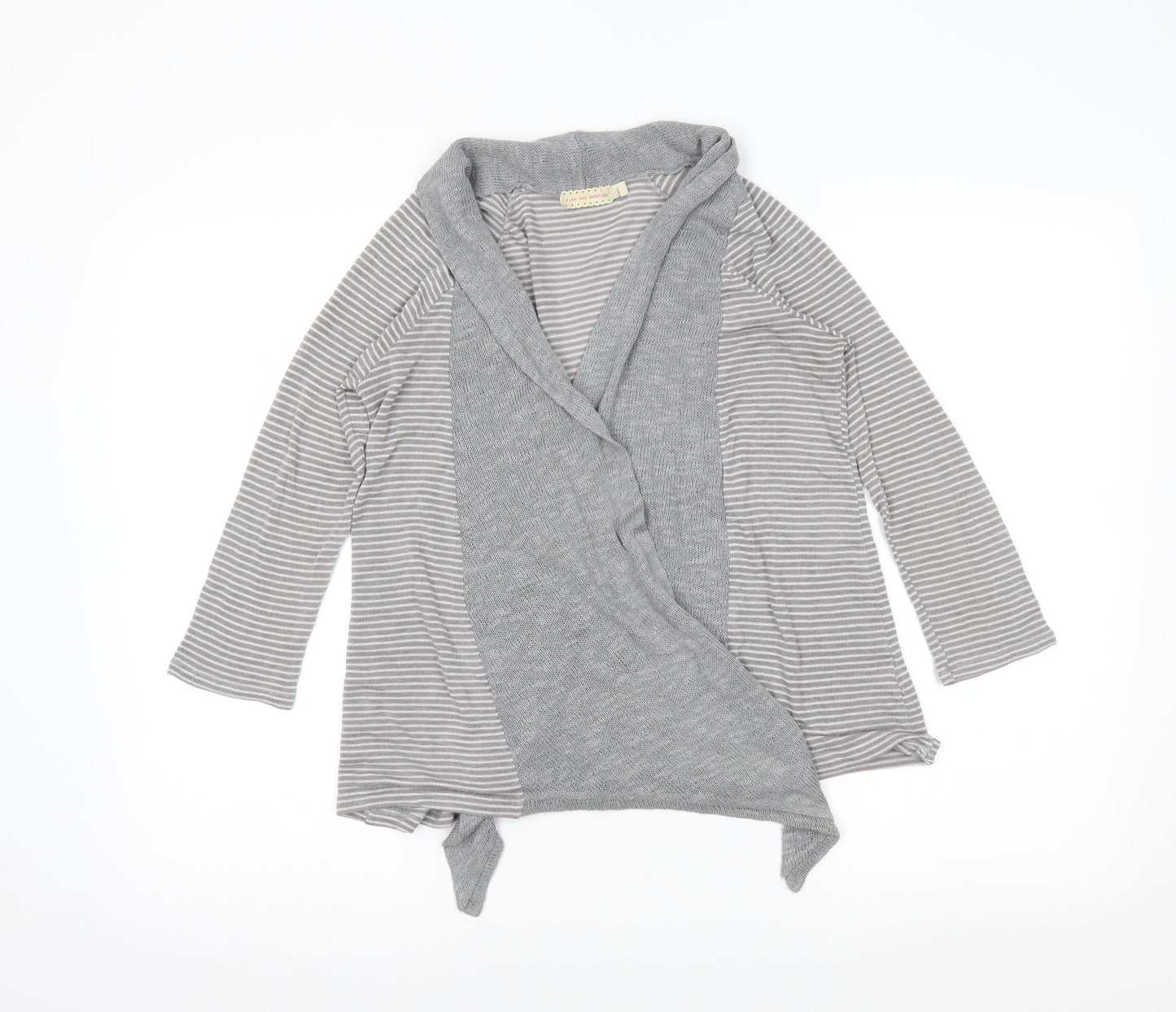 Pins & Needles Womens Grey Striped  Wrap Jumper Size S