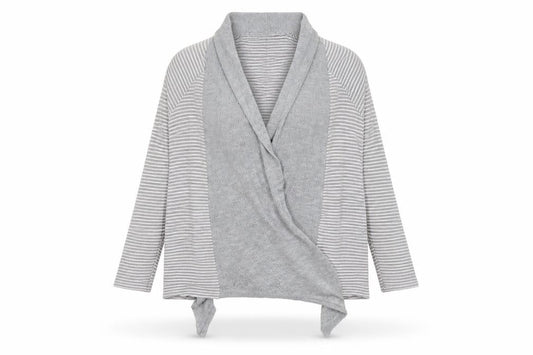 Pins & Needles Womens Grey Striped  Wrap Jumper Size S