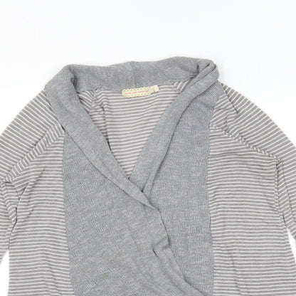 Pins & Needles Womens Grey Striped  Wrap Jumper Size S