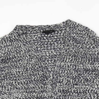 Atmosphere Womens Grey Herringbone  Wrap Jumper Size 10
