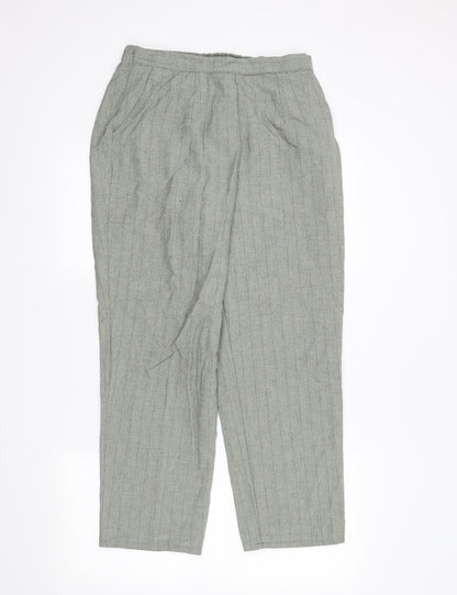 Womens UK Size 16 Preworn Regular Fit  Green Trousers