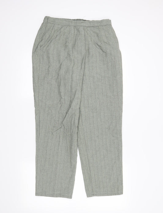 Womens UK Size 16 Preworn Regular Fit  Green Trousers
