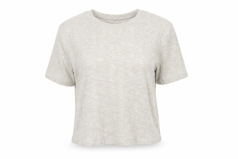 Womens UK Size S Zara Beige Cropped Polo