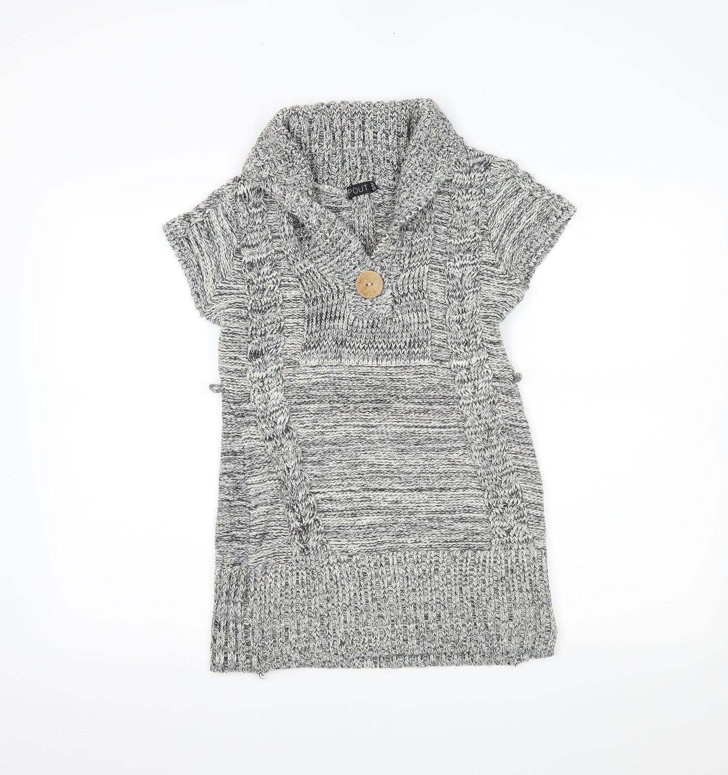 POUT Womens Grey   Pullover Jumper Size S