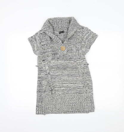 POUT Womens Grey   Pullover Jumper Size S