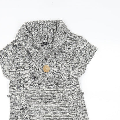POUT Womens Grey   Pullover Jumper Size S