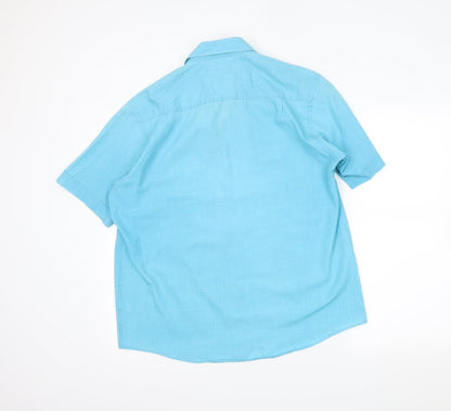 George Womens Blue   Basic Button-Up Size L