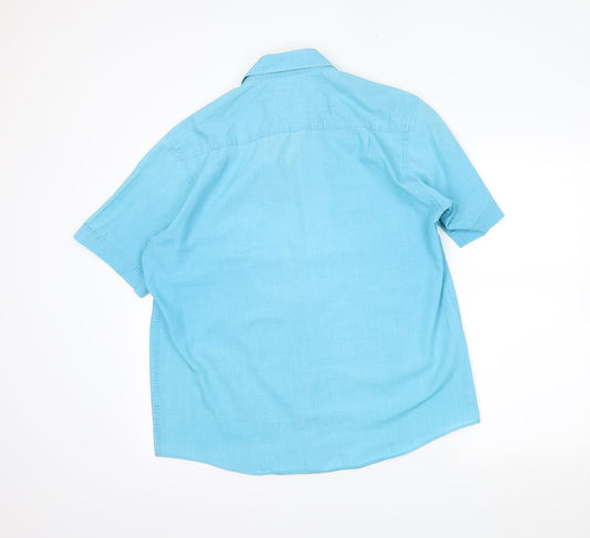 George Womens Blue   Basic Button-Up Size L