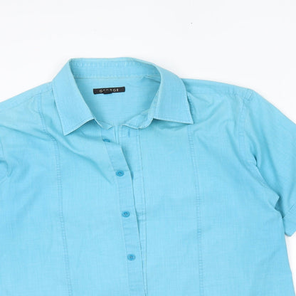 George Womens Blue   Basic Button-Up Size L
