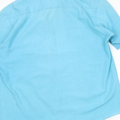 George Womens Blue   Basic Button-Up Size L