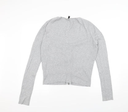 H&M Womens Grey   Jacket Coatigan Size L