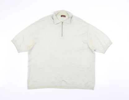 Womens UK Size 2XL Marks and Spencer White Basic Polo