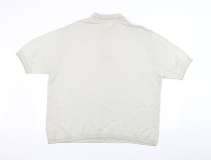 Womens UK Size 2XL Marks and Spencer White Basic Polo