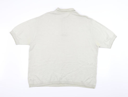 Womens UK Size 2XL Marks and Spencer White Basic Polo