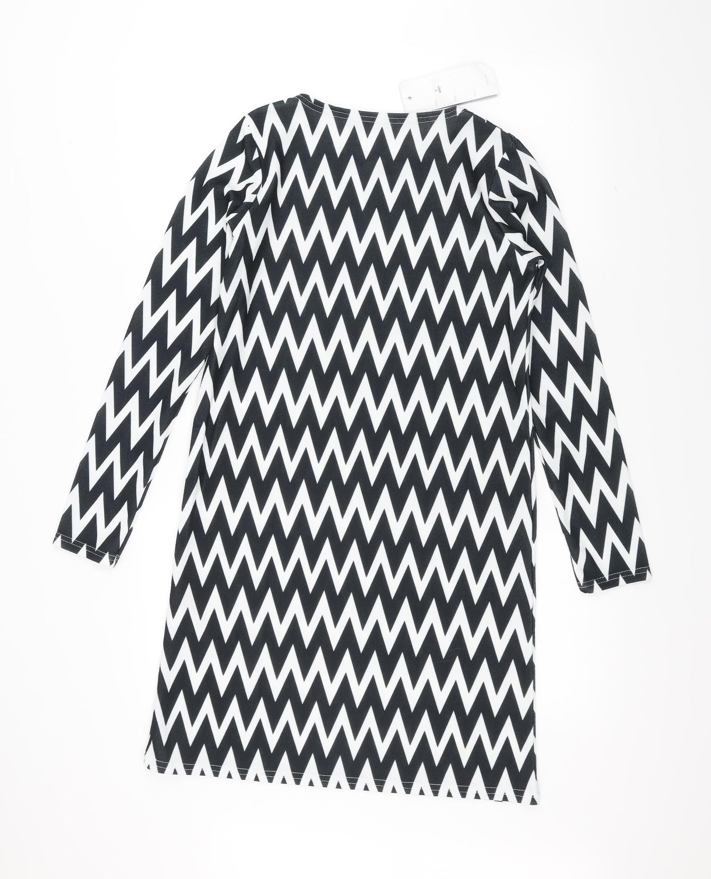 Malabay Womens Black Striped  Pullover Jumper Size 8