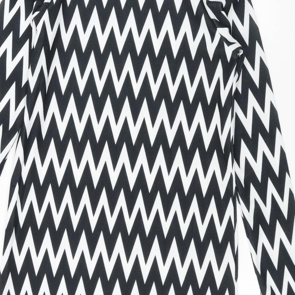 Malabay Womens Black Striped  Pullover Jumper Size 8