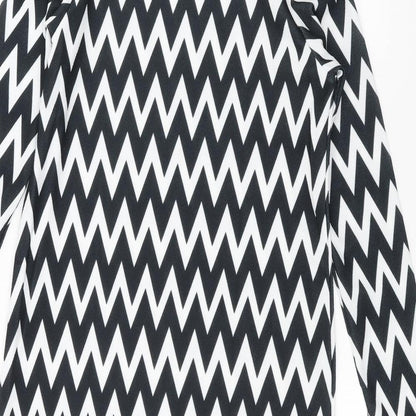 Malabay Womens Black Striped  Pullover Jumper Size 8