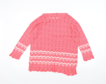 NEXT Womens Pink  Knit Pullover Jumper Size 10