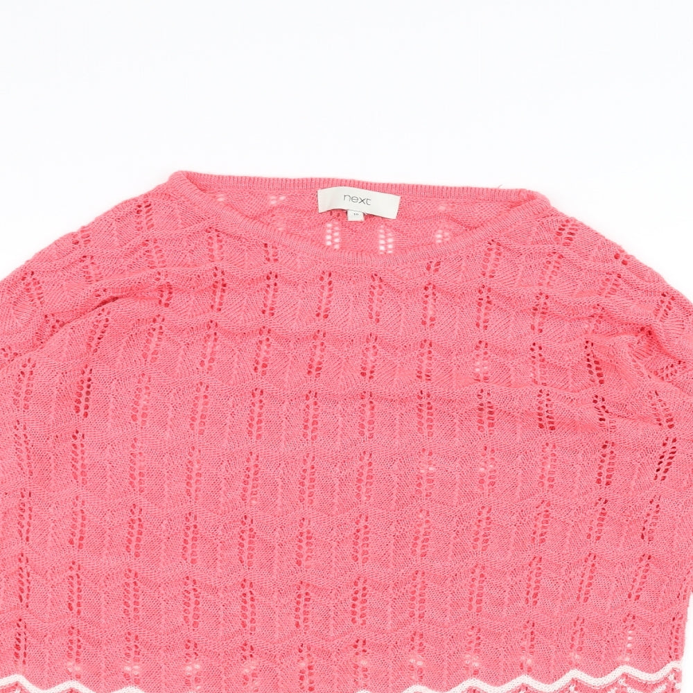 NEXT Womens Pink  Knit Pullover Jumper Size 10
