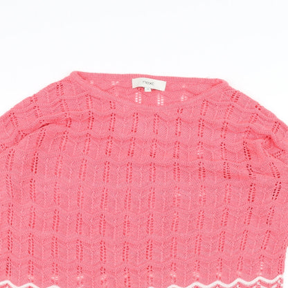 NEXT Womens Pink  Knit Pullover Jumper Size 10