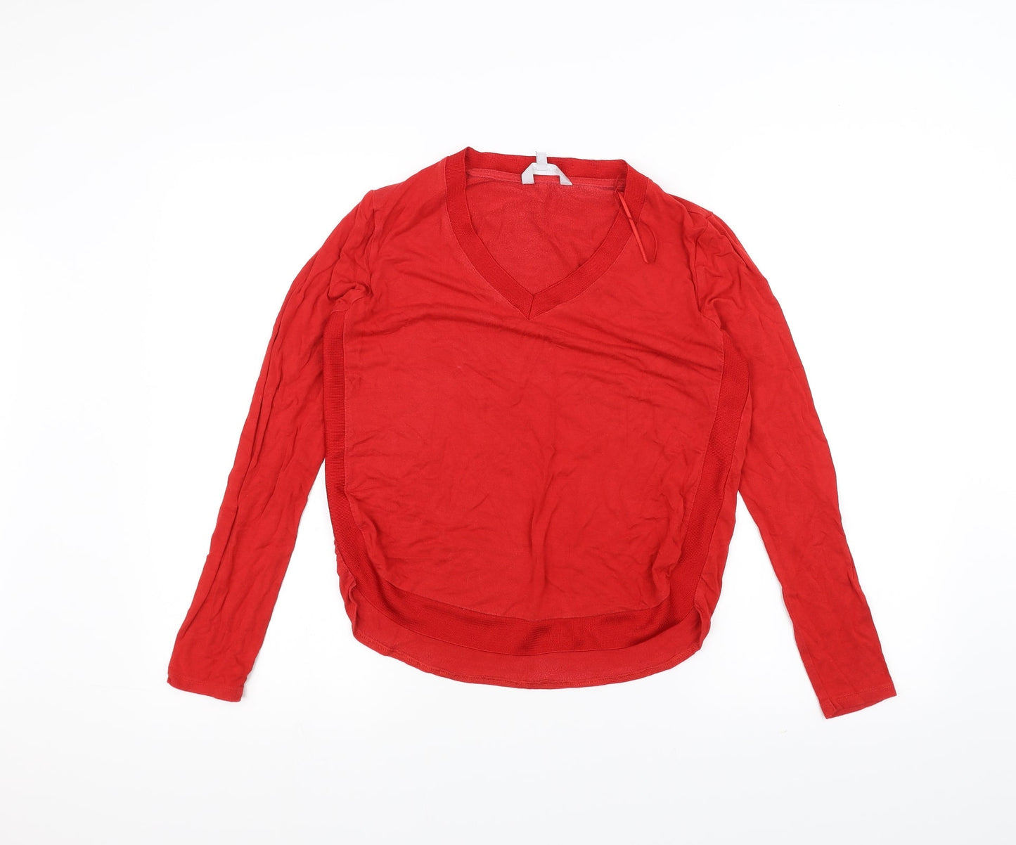 Womens UK Size 12 Red Herring Red Basic T-Shirt