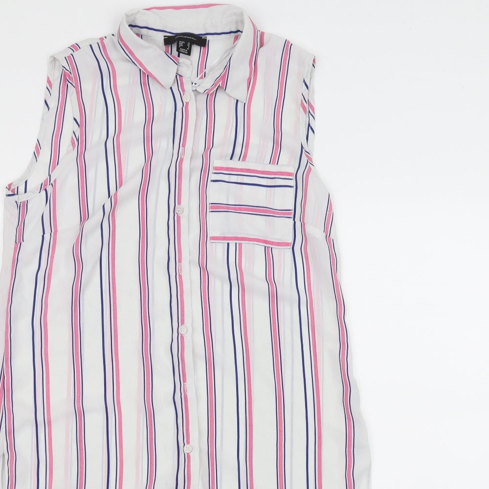 Atmosphere Womens White   Basic Button-Up Size 10