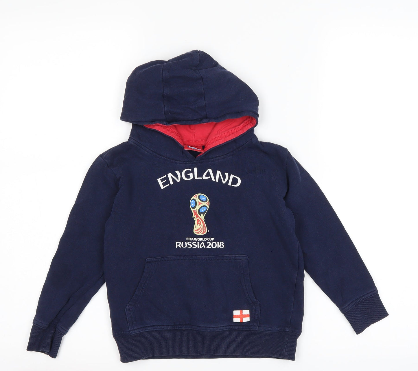 england fifa world cup russia 2018 Boys Blue   Pullover Hoodie Size 5-6 Years  - England Football russia fifa world cup 2018