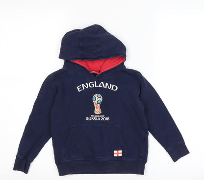england fifa world cup russia 2018 Boys Blue   Pullover Hoodie Size 5-6 Years  - England Football russia fifa world cup 2018