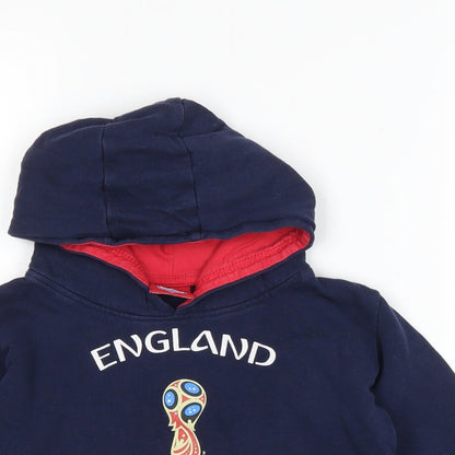 england fifa world cup russia 2018 Boys Blue   Pullover Hoodie Size 5-6 Years  - England Football russia fifa world cup 2018