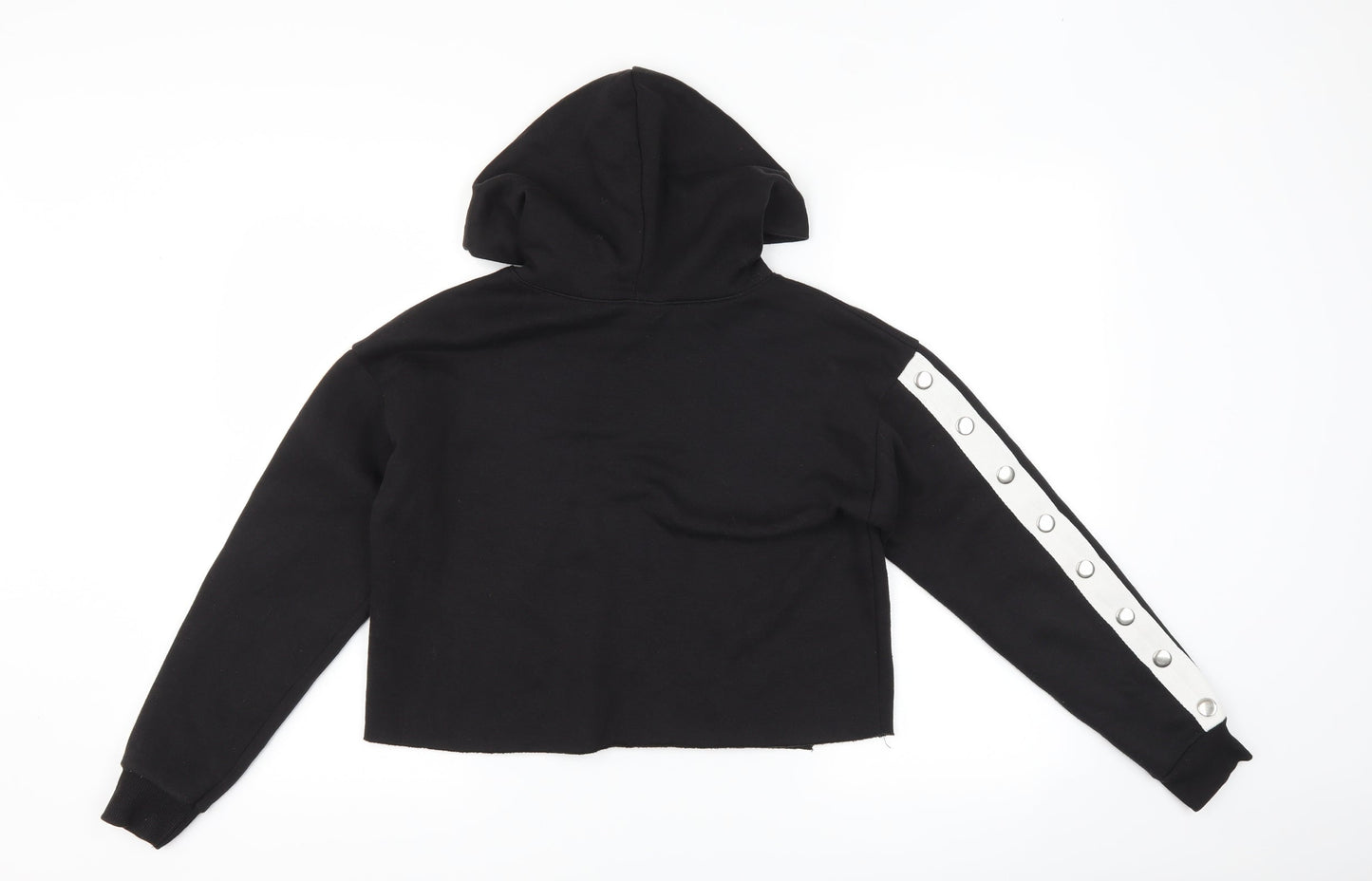 New Look Girls Black Striped  Pullover Hoodie Size 12-13 Years  - usa