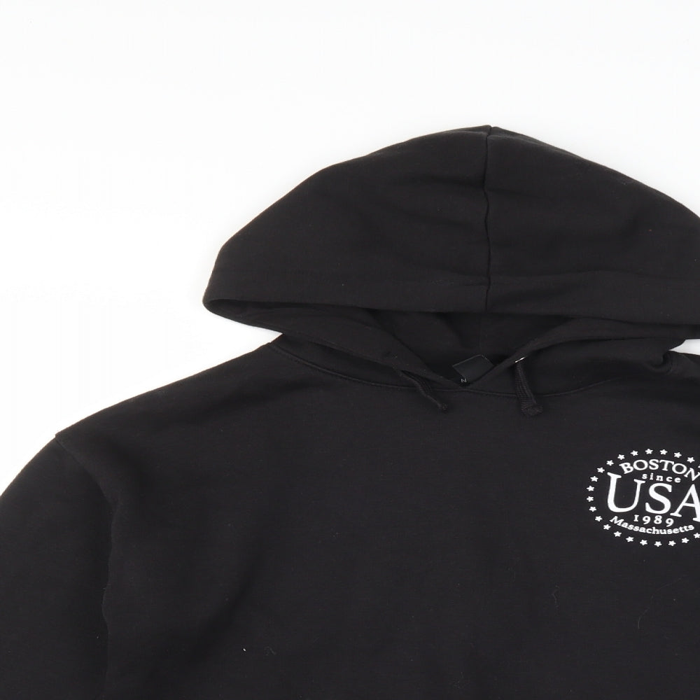New Look Girls Black Striped  Pullover Hoodie Size 12-13 Years  - usa