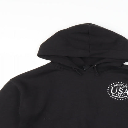 New Look Girls Black Striped  Pullover Hoodie Size 12-13 Years  - usa