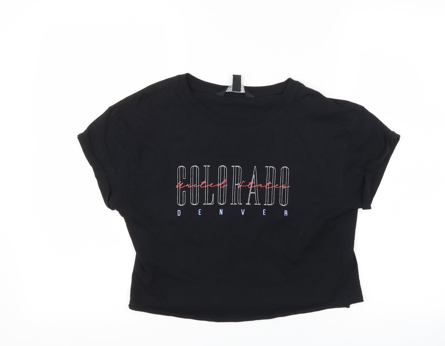 New Look Girls Black   Cropped T-Shirt Size 12-13 Years  - Colorado