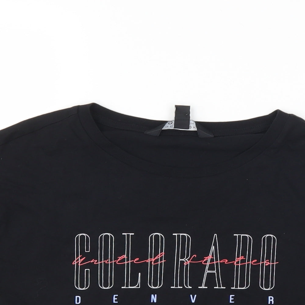 New Look Girls Black   Cropped T-Shirt Size 12-13 Years  - Colorado