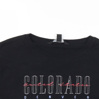 New Look Girls Black   Cropped T-Shirt Size 12-13 Years  - Colorado