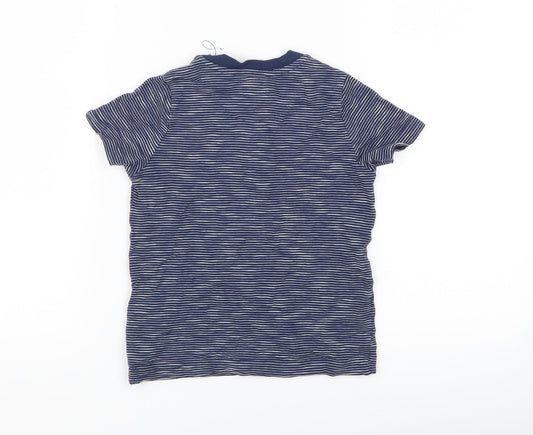 F&F Boys Blue Striped  Basic T-Shirt Size 12-18 Months
