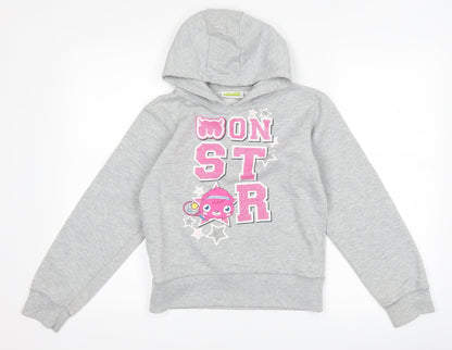 moshi monsters Girls Grey   Pullover Hoodie Size 11-12 Years  - Moshi Monsters