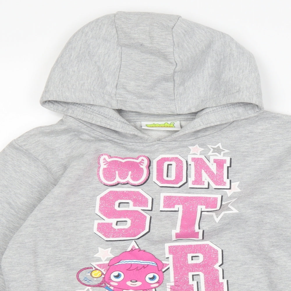 moshi monsters Girls Grey   Pullover Hoodie Size 11-12 Years  - Moshi Monsters