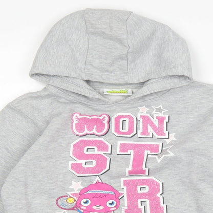 moshi monsters Girls Grey   Pullover Hoodie Size 11-12 Years  - Moshi Monsters