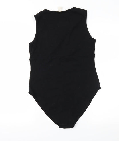 Womens UK Size M H&M Black Basic T-Shirt