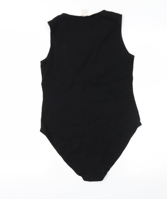 Womens UK Size M H&M Black Basic T-Shirt