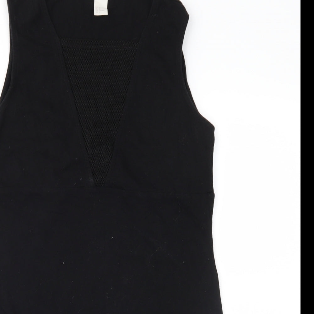 Womens UK Size M H&M Black Basic T-Shirt