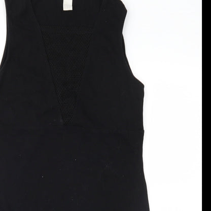 Womens UK Size M H&M Black Basic T-Shirt