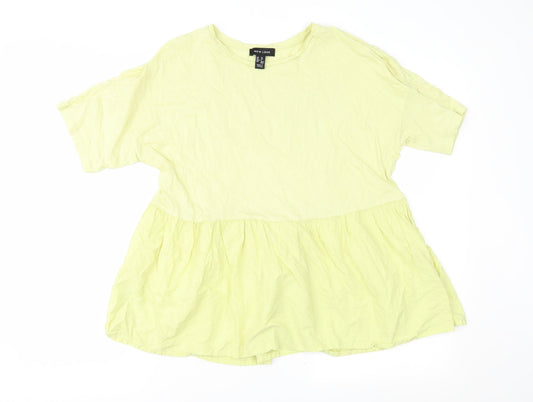 Womens UK Size 10 New Look Green Basic Blouse
