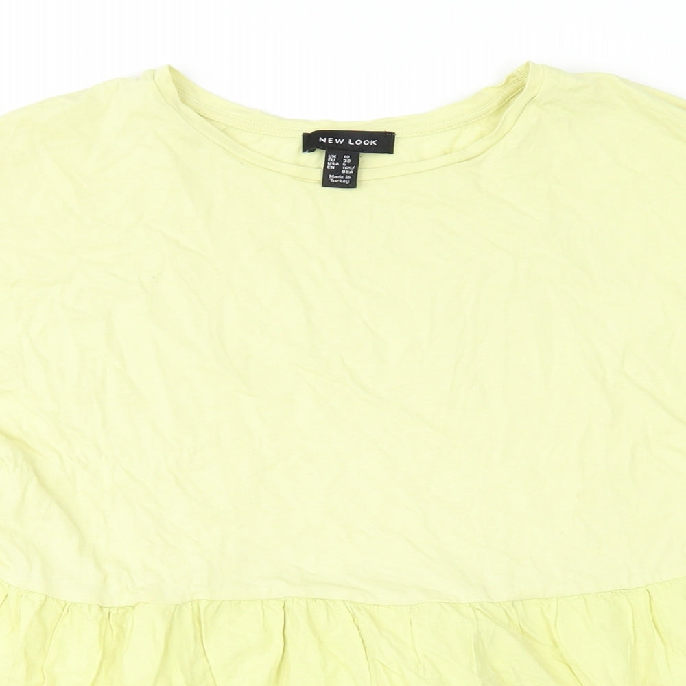 Womens UK Size 10 New Look Green Basic Blouse