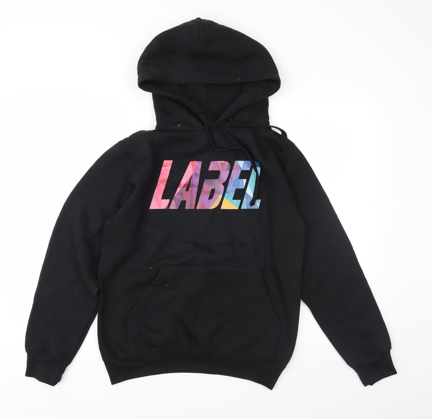 Label Mens Black   Pullover Hoodie Size XS